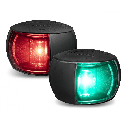 FANALE NERO LENTE TRASPARENTE VERDE