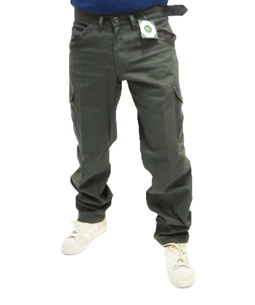 Pantalone verde militare oliva uomo cotone cargo tasconi pantaloni regular 48 Pantalone verde militare oliva uomo cotone cargo tasconi pantaloni regul