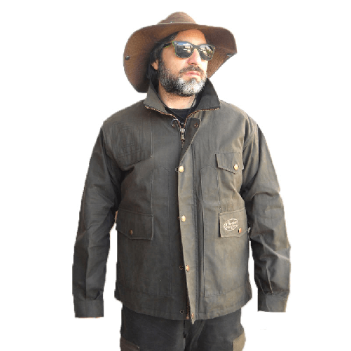 Giubbotto giacca cotone cerato caccia pesca impermeabile pile antivento uomo XL