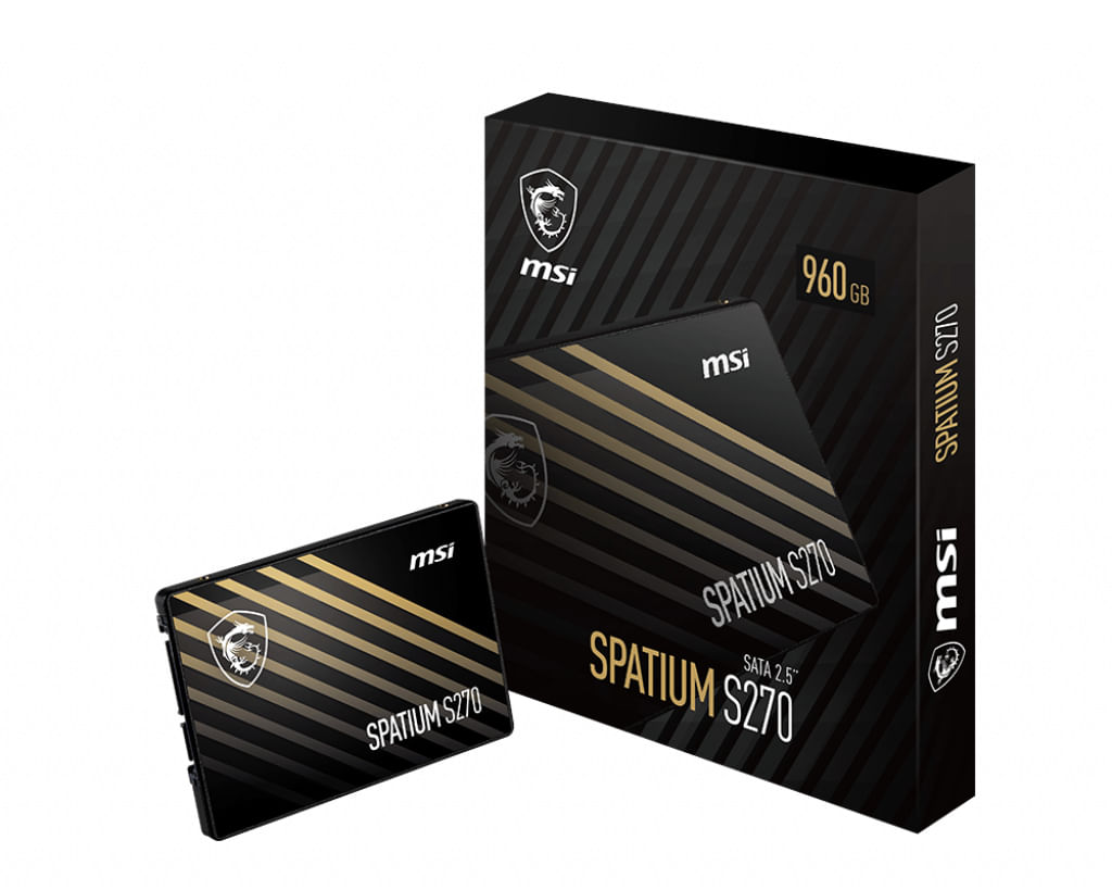 MSI SPATIUM S270 SATA 2.5 240GB Drives allo Stato Solido 2.5'' Serial ATA III 3D NAND MSI Spatium S270 SATA 2.5 240GB 2.5" Serial ATA III 3D NAND