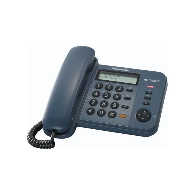 Panasonic KX-TS580GC telefono a filo con display LCD ID chiamante Vivavoce e rubrica Blu Panasonic KX-TS580 Telefono DECT Blu