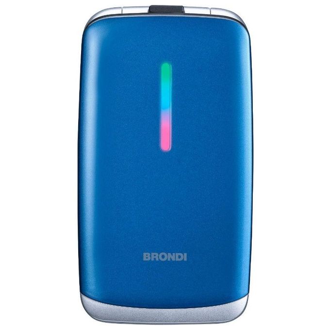 Brondi Contender 7,62 cm (3") Blu, Metallico Telefono per anziani