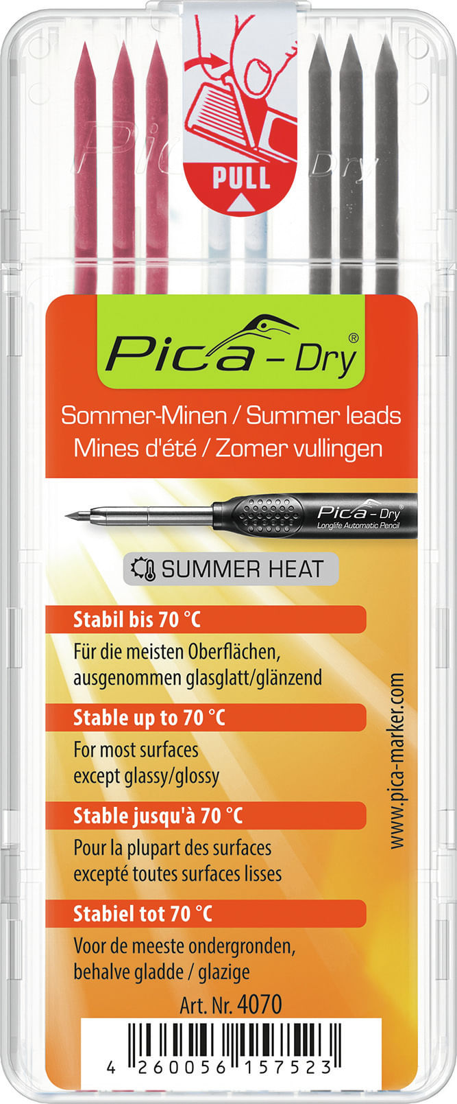 Pica Marker Pica-Marker 4070 mina 2B Grigio, Rosso, Bianco Pica-Marker 4070 mina 2B Grigio, Rosso, Bianco
