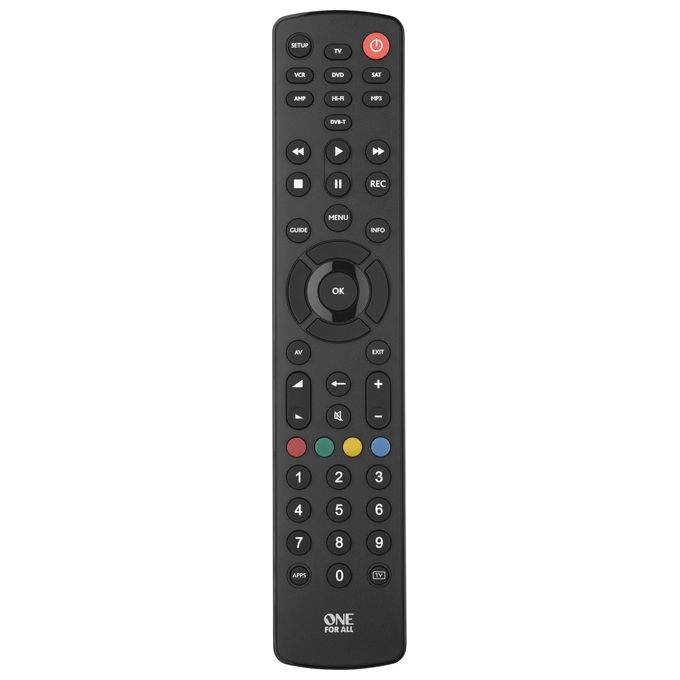 Oneforall One For All Basic Contour 8 telecomando IR Wireless TV, Set-top box TV, DVD/Blu-ray One For All Basic Contour 8 telecomando IR Wireless TV,