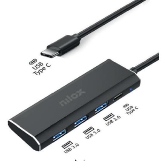 Nilox NXHUBUSBC03 Hub Usb-C 3 Usb 3.0 1 Usb-C Nilox HUB USB C 3USB3.0 1USBC 0 Mbit/s