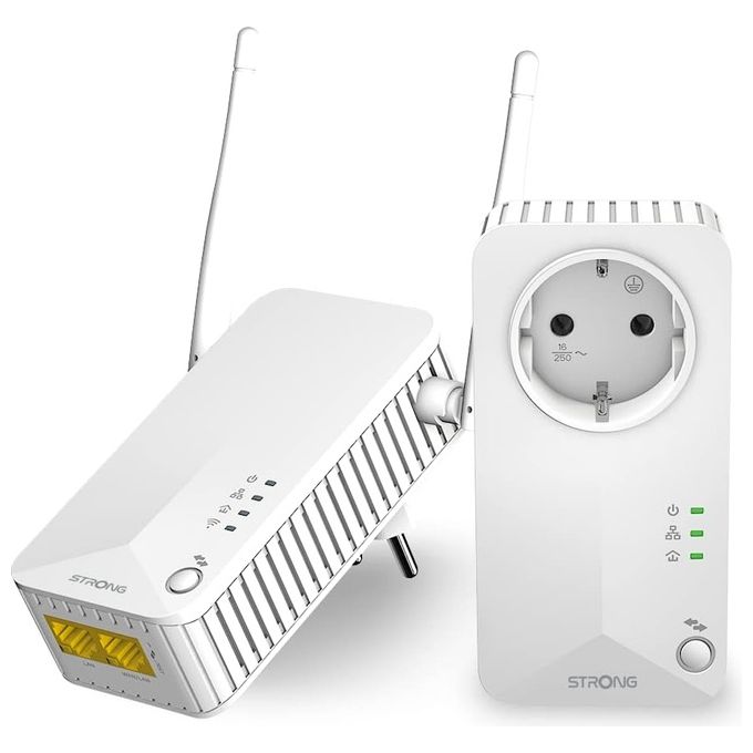 Strong Powerline WI-FI 600 KIT - WiFi 6 - Adattatore Powerline + adattatore Wi-Fi Powerlan - Hotspot WLAN Strong Powerline 600 Duo Wi-Fi EU 600 Mbit/s