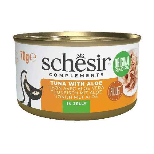 Agras Pet Foods Cibo per gatti Agras Pet Foods SCHESIR Complements Tuna with aloe in jelly Pesce 70 g