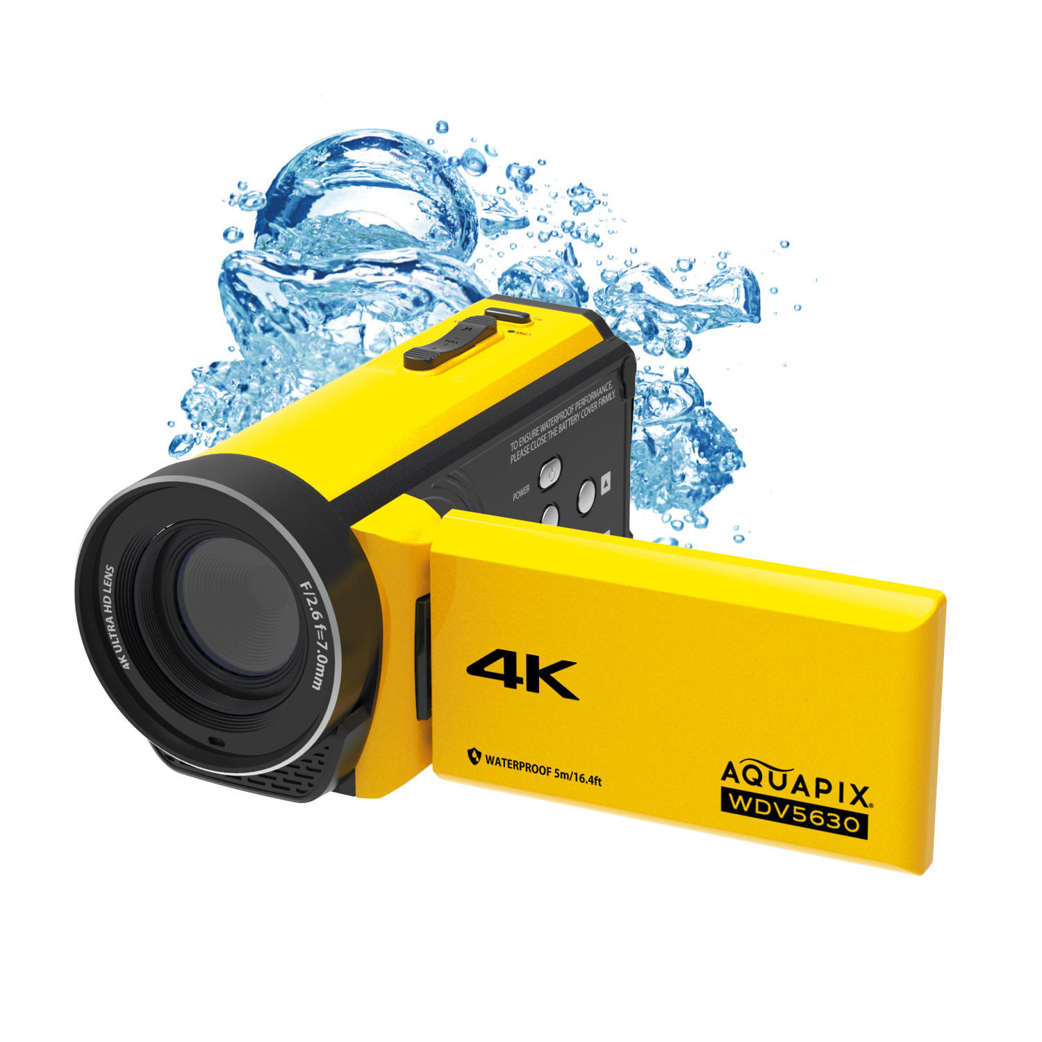 Easypix Aquapix WDV5630 Videocamera palmare 13 MP 4K Ultra HD Giallo Aquapix WDV5630 Videocamera palmare 13 MP 4K Ultra HD Giallo