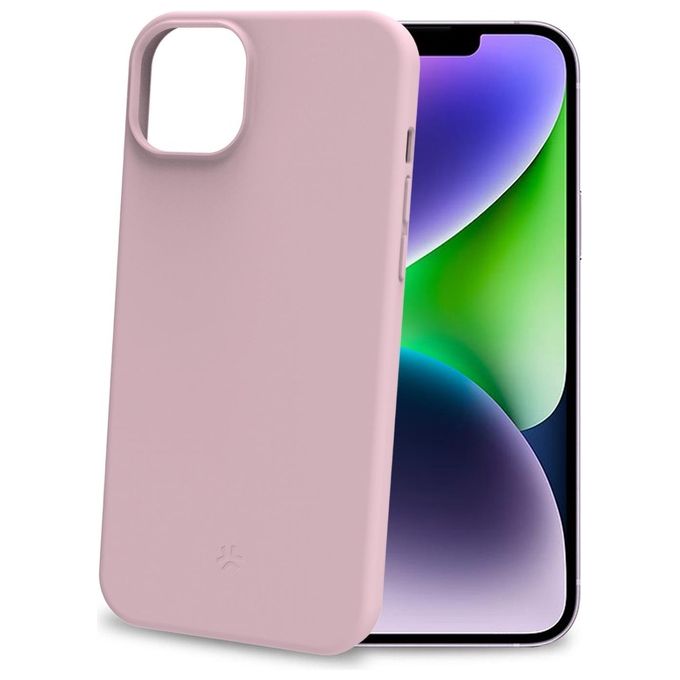 Celly Planet Eco Cover per iPhone 15 Plus Rosa