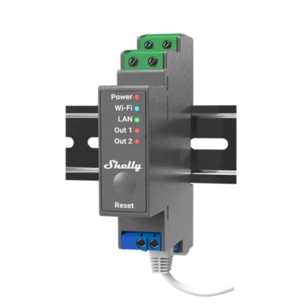 Shelly pro 2 Allarmi e Videosorveglianza per una Smart Home Innovativa e Sicura Shelly Pro2 trasmettitore di potenza Nero, Blu, Verde