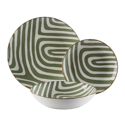 Versa Servizio di Piatti Versa Verde Porcellana