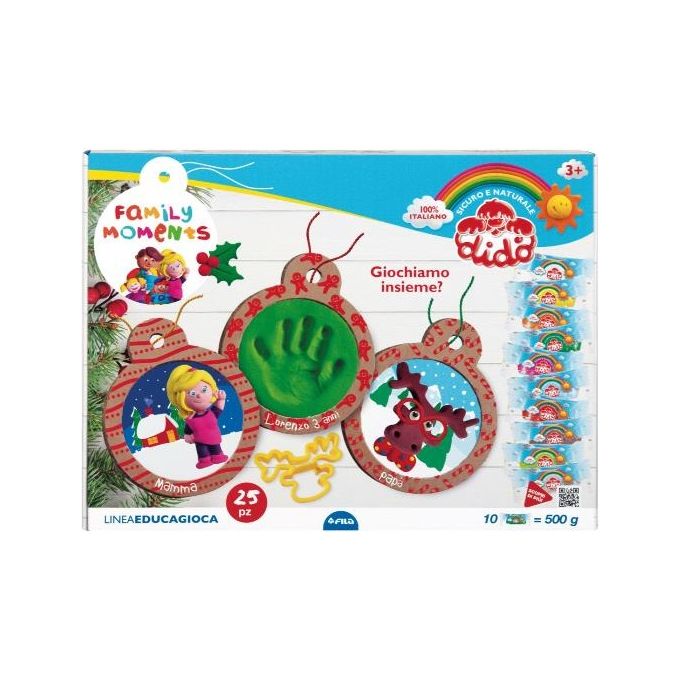 Didò kit di modellazione natalizio family moments 500g f361900 per famiglie