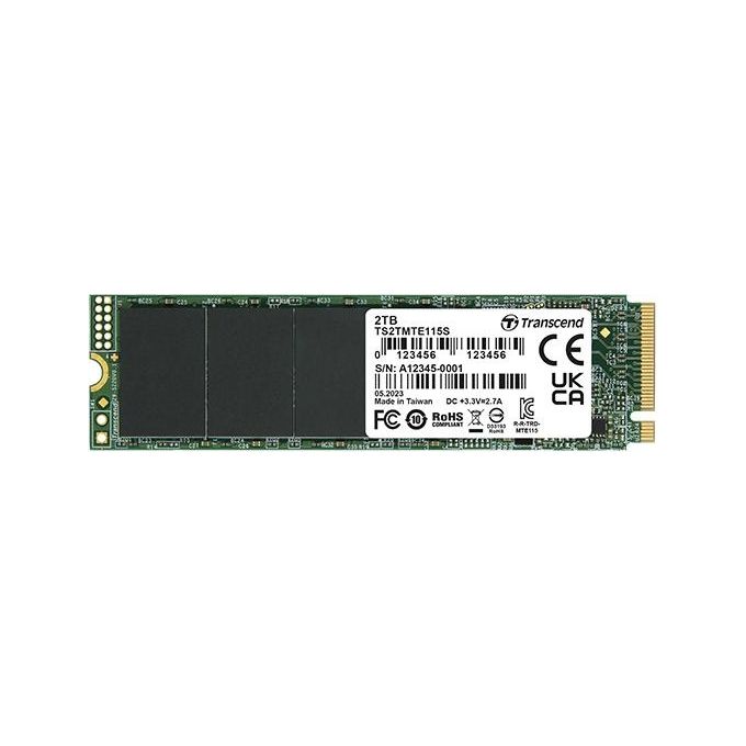 Transcend 115S Ssd 1Tb Interno M.2 2280 Due Lati PCIe 3.0 x4 (NVMe) Transcend PCIe SSD 115S 1 TB M.2 PCI Express 3.0 NVMe 3D NAND