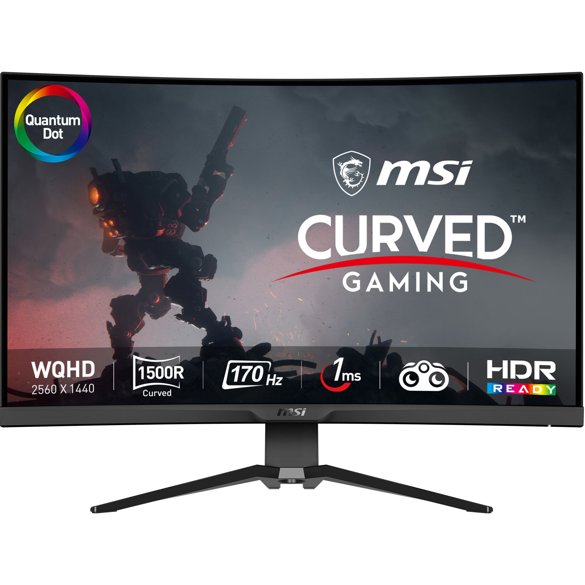 MSI MAG 325CQRF-QD Monitor Gaming 32'' WQHD, VA rapido, 170Hz - 1ms GTG, (2560 x 1440), 1000R, HDR Ready - DP (1.2a) MSI MAG 325CQRF QD Monitor PC 80