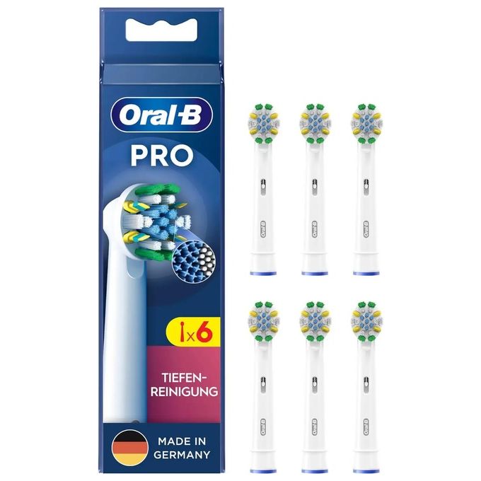 Braun Oral-B Testine di Ricambio Pro Pulizia Profonda 6 Pezzi Oral-B Deep Cleaning 6 pz Bianco