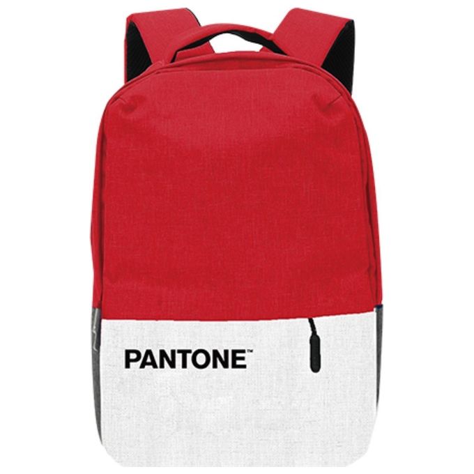 Pantone PT-BPK001R1 zaino Zaino casual Rosso, Bianco Poliestere