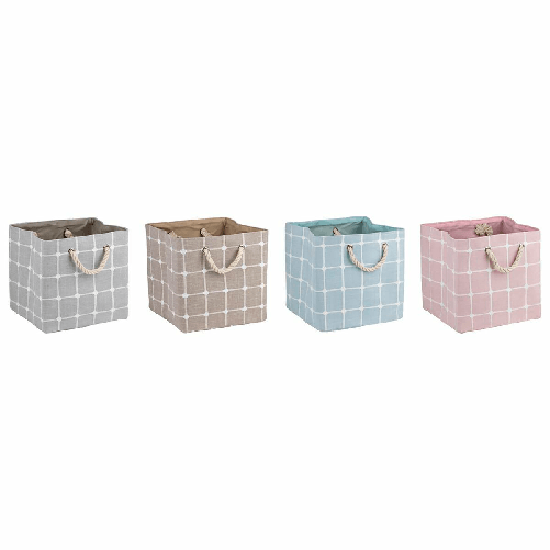 Scatola Decorativa DKD Home Decor Poliestere EVA (30 x 30 x 30 cm) (4 Unità)