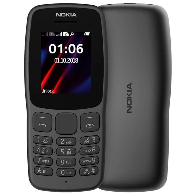 Nokia 106 1.8'' a colori Dual Sim 4Gb Black