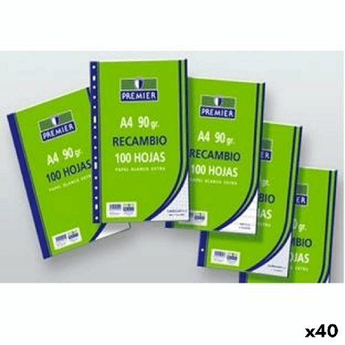 BigBuy Office Block Notes Extra bianco A4 100 fogli (40 Unità)