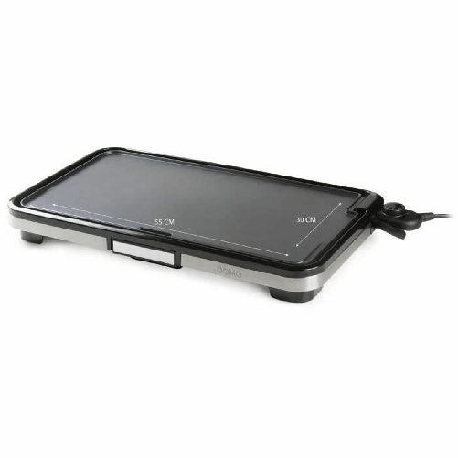 Domo DO9263G griglia di cottura elettrica Libera installazione 2200 W Nero, Acciaio inox DOMO Piastra da Cucina DOMO DO9263G Nero Grigio noir