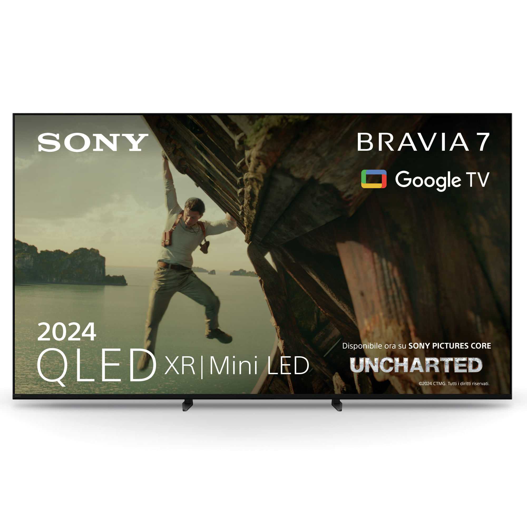 Sony BRAVIA 7 QLED (XR l Mini LED) 85 pollici 4K HDR Google Smart TV (2024) | Gaming menu per PlayStation 5, IMAX Enhanced, Dolby Vision Atmos, Chrome