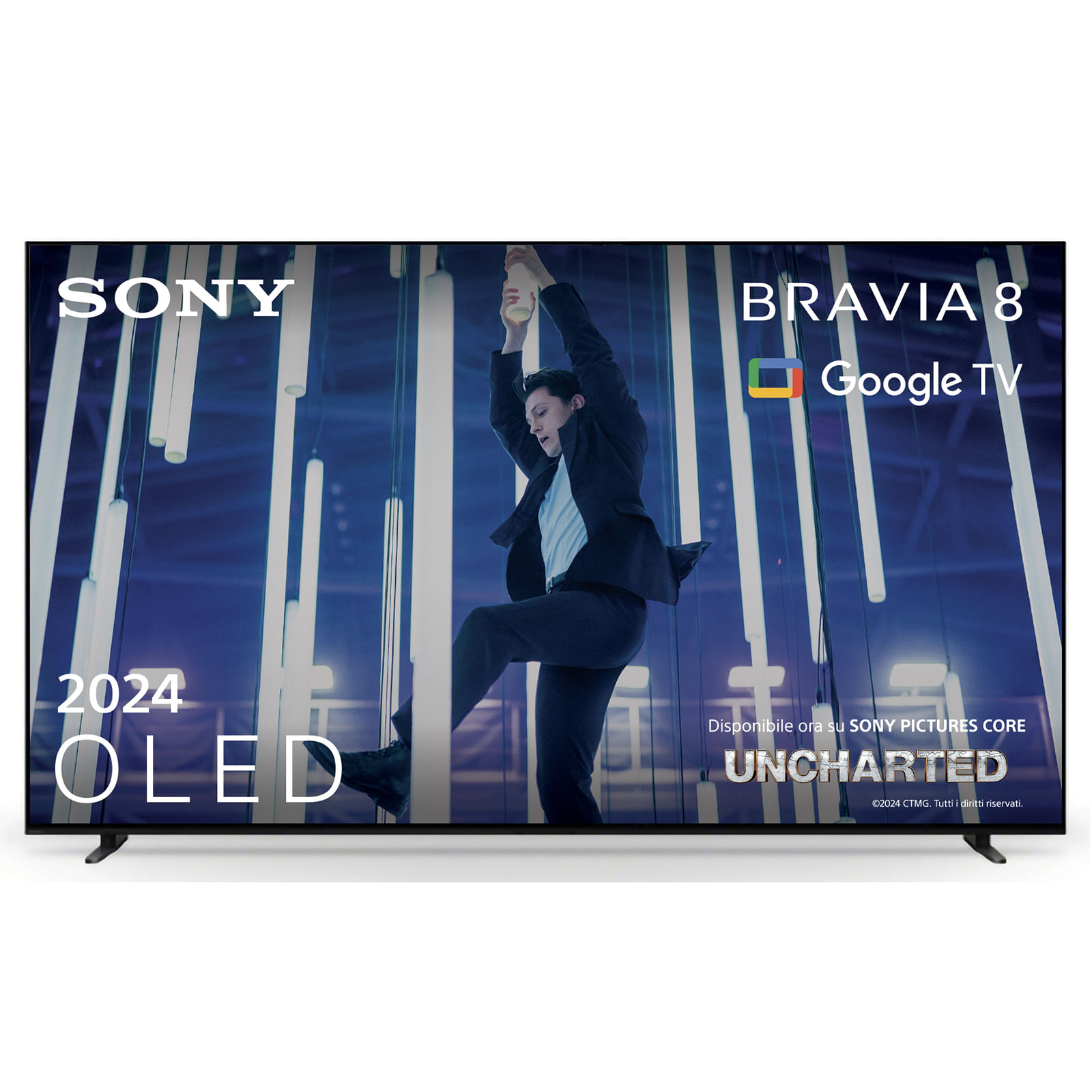 Sony BRAVIA 8 OLED 77 Pollici 4K HDR Google Smart TV (2024) | Gaming Menu per PlayStation 5, IMAX Enhanced, Dolby Vision Atmos, Chromecast, AirPlay, 1