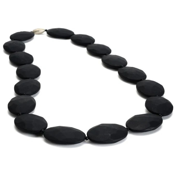 Chewbeads Hudson – Collana da dentizione in silicone, Nero
