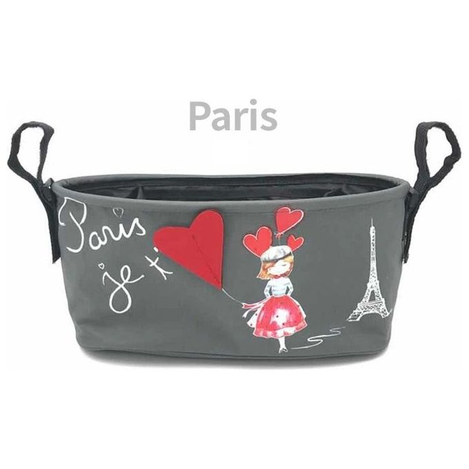 Choopie CityBucket Paris – Borsetta da Passeggino Elegante, Compatta, Colore Paris, con Ganci Universali per Maniglione