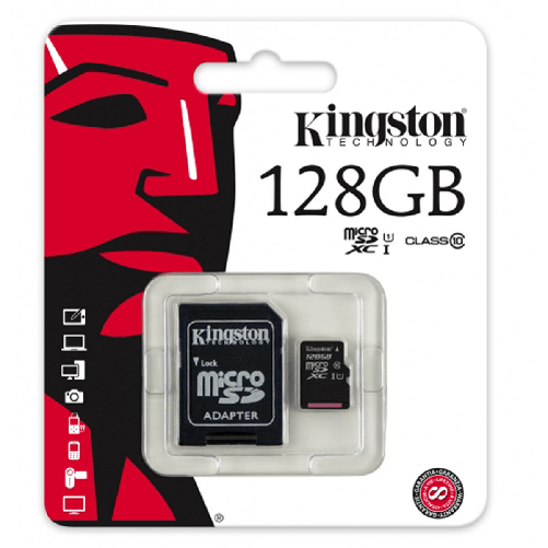 Kingston Scheda Di Memoria Micro SD con Adattatore Kingston SDC10G2/128GBSP 128 GB