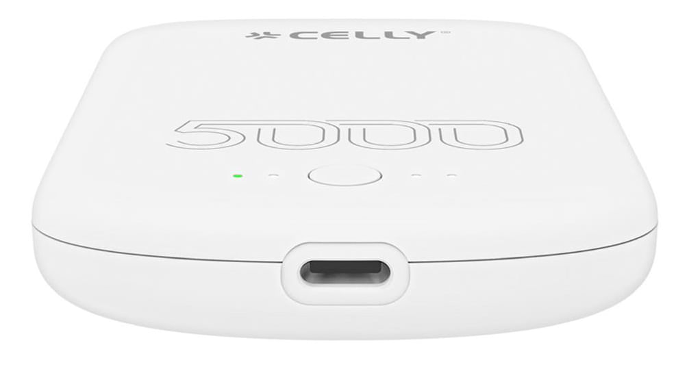 Celly MAGPB5000PROWH batteria portatile 5000 mAh Carica wireless Bianco