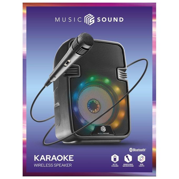 Cellular Line Music Sound Karaoke Speaker bluetooth Karaoke: grazie al microfono e alle luci led potrete sbizzarrirvi Music Sound Karaoke Speaker blue