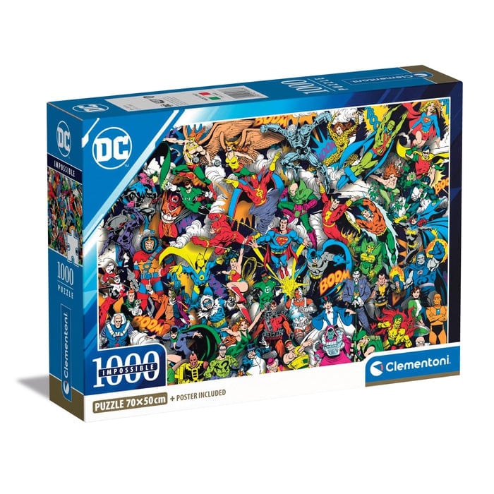 Clementoni Puzzle da 1000 Pezzi Impossible - Dc Comics Clementoni DC Comics Impossible Puzzle 1000 pz Fumetti