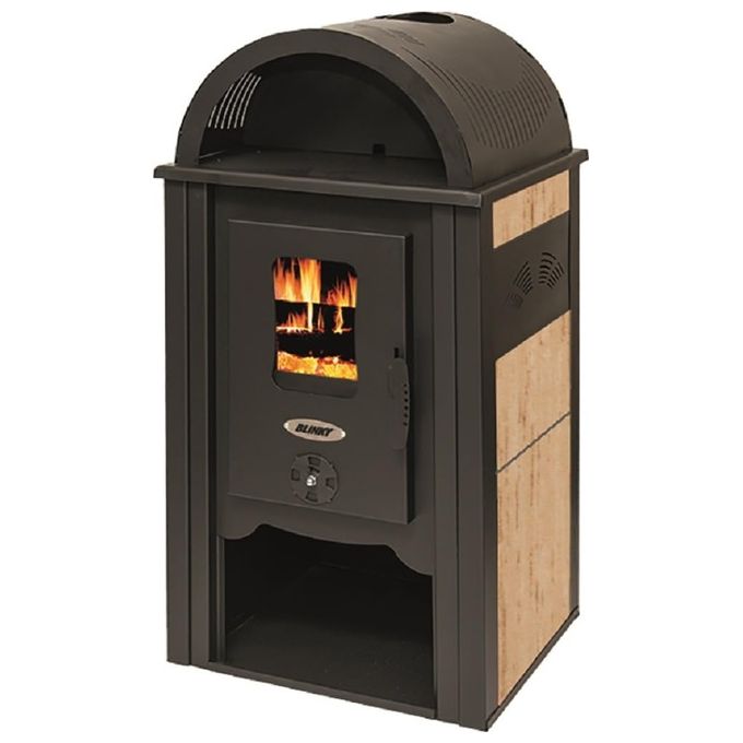 Vigor Blinky Stufa Acciaio Ginevra Fianchi Ceramica Avorio