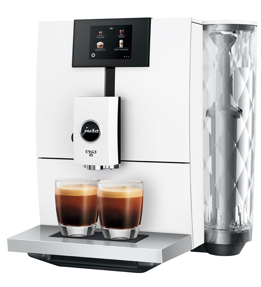 JURA ENA 8 Full Nordic White - Macchina da caffe' automatica, 1,1 L, 15 bar, 1450 W, 15 specialita' JURA ENA 8 (EC) Automatica Macchina per espresso 1
