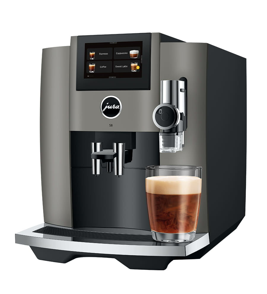 JURA S8 Dark Inox - Macchina da caffe' automatica, 1,9 L, 15 bar, 1450 W, 27 specialita' JURA S8 (EB) Automatica Macchina per espresso 1,9 L