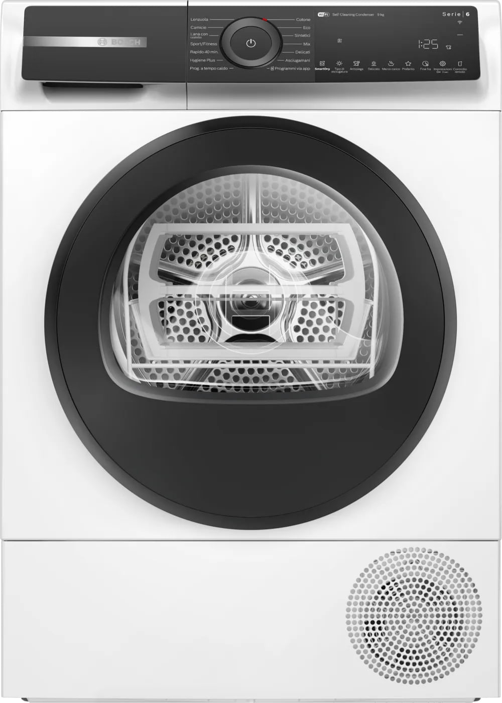 Bosch WQH245B0IT Asciugatrice 9 Kg Classe A con Pompa di Calore Profondita' 60 cm Auto Dry colore Bianco Asciugatrice Bosch WQH245B0IT - 9 Kg, A+++
