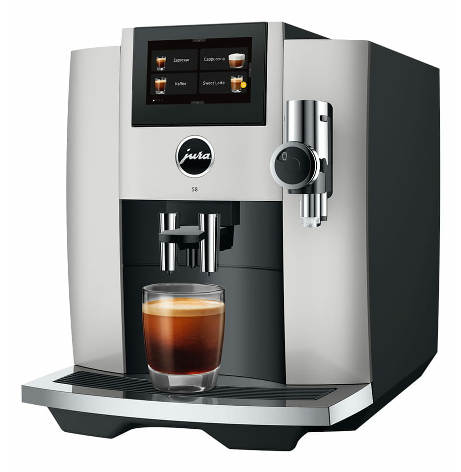 JURA S8 Platino - Macchina da caffe' automatica, 1,9 L, 15 bar, 1450 W, 27 specialita' JURA S8 Automatica Macchina per espresso 1,9 L