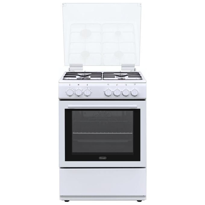 De'Longhi De Longhi DL664EW Cucina a gas 4 fuochi 60x60 forno elettrico 65 litri Classe A De’Longhi DL664EW cucina Elettrico Gas Bianco