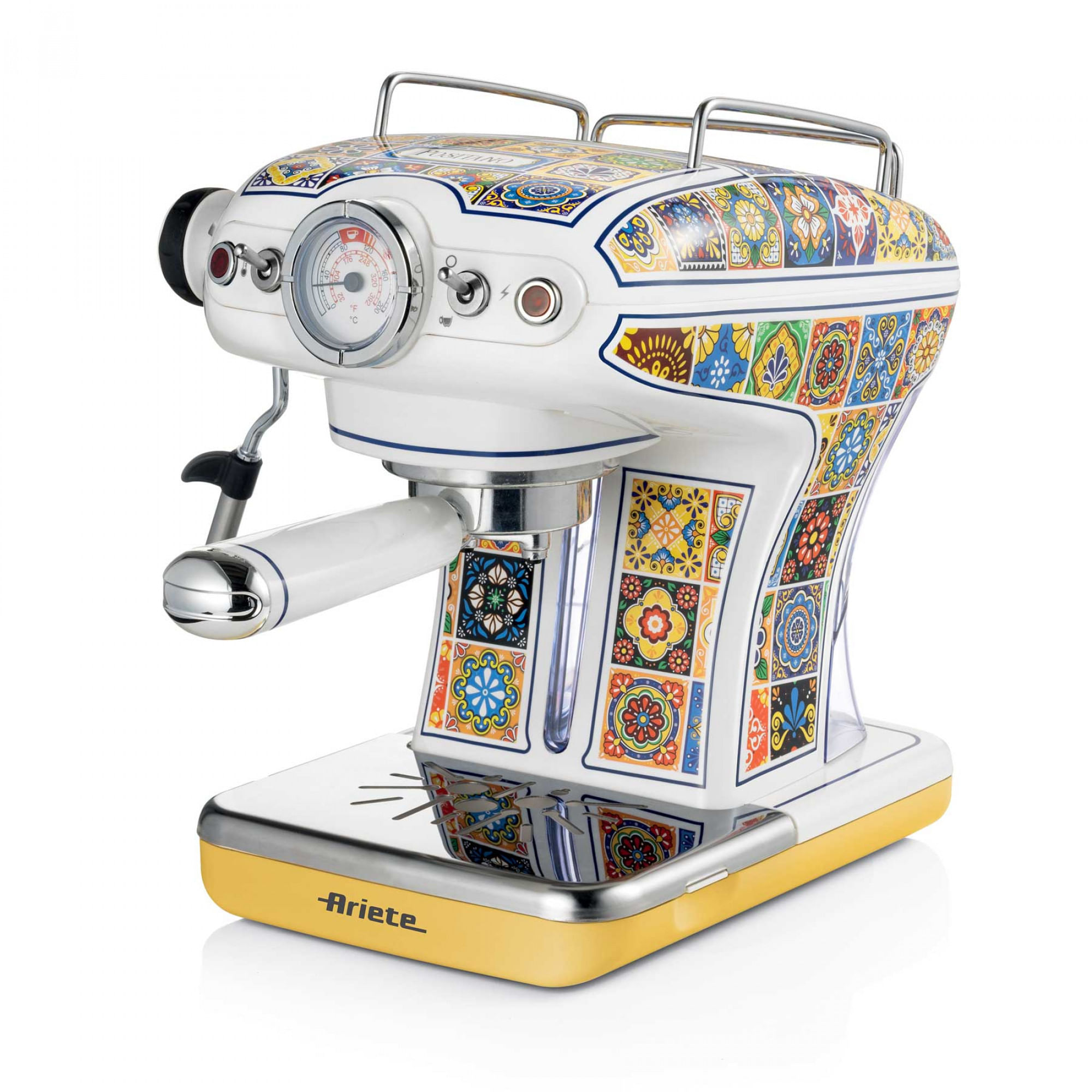 Ariete 00M13891PAR0 Macchina Caffe' Cialde e Caffé Macinato in Polvere Espresso Manuale con Erogatore di Vapore 1 o 2 Ariete 1389 Macchina da caffè Po