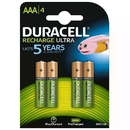 Duracell StayCharged AAA (4pcs) Batteria ricaricabile Mini Stilo AAA Nichel-Metallo Idruro (NiMH)