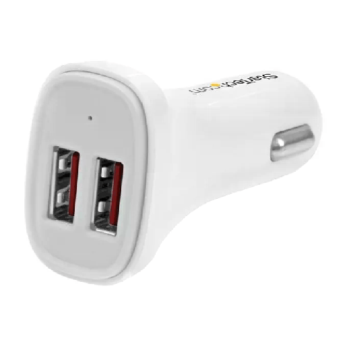 StarTech.com USB2PCARWHS Caricabatterie per dispositivi mobili Universale Bianco Accendisigari Auto