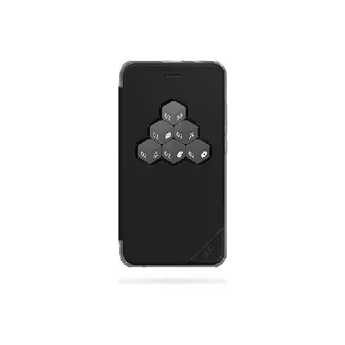 Wiko WKPRFIBK3953 custodia per cellulare 12,7 cm (5") Custodia a libro Nero, Grigio, Trasparente Wiko Cover Smart Folio WiCube per Harry Nero