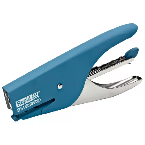 Rapid Cucitrice A Pinza Soft Grip Blu Rapid S51 Soft Grip