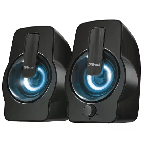 Trust Gemi Compatto Set Altoparlanti con Raffinato Design e Illuminazione Led Rgb Nero Trust Gemi Nero Cablato 6 W