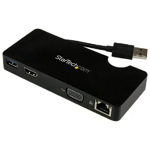 StarTech.com Mini Docking Station Universale per Laptop USB 3.0 con uscita HDMI/VGA e Gigabit Ethernet USB3.0