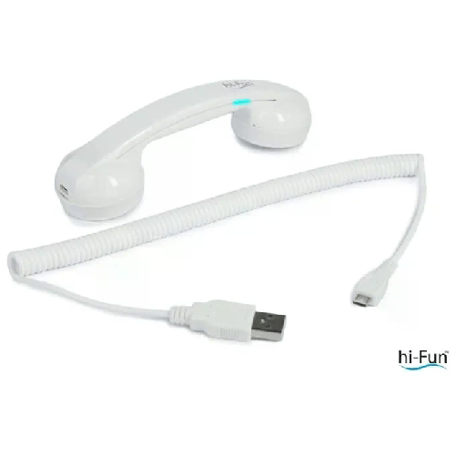 HI-FUN Hi-Ring Mini Bluetooth Cornetta Telefonica Vintage Senza Fili Portatile White per Conversazioni Eleganti e Sicure