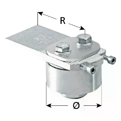 Cardine A Saldare 85 Comunello Zincato + Cuscinetto A Rulli Mm 70
