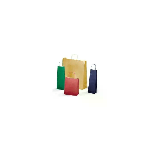 SAUL SADOCH SHOPPER ALLEGRA CARTA KRAFT AVANA TINTA UNITA NATURA POIS 16x8x21cm (25PZ)