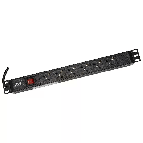 Link multipresa da rack 19 6 prese universali con interruttore spina italiana 16a Link Accessori LK10060 porta accessori Barra di alimentazione