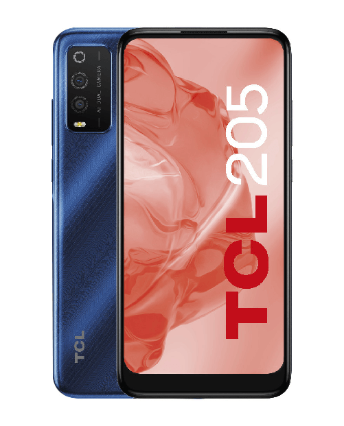 Tcl 205 smartphone android 11 6.22" dual sim 4g lte 32gb blu